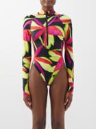Louisa Ballou - Zip-neck Floral-print Paddle Suit - Womens - Multi