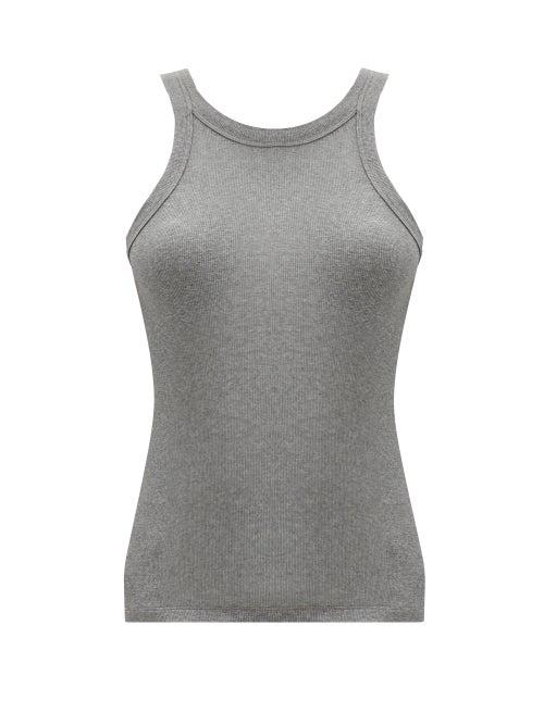 Matchesfashion.com Totme - Espera Organic Cotton-blend Jersey Tank Top - Womens - Grey