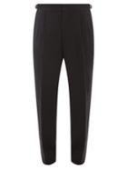 Matchesfashion.com Umit Benan B+ - Side-stripe Wool-blend Trousers - Mens - Black