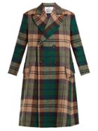 Matchesfashion.com Vivienne Westwood - Princess Hecked Harris Tweed Coat - Womens - Green