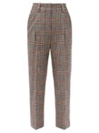 Matchesfashion.com See By Chlo - High-rise Checked Canvas Trousers - Womens - Multi