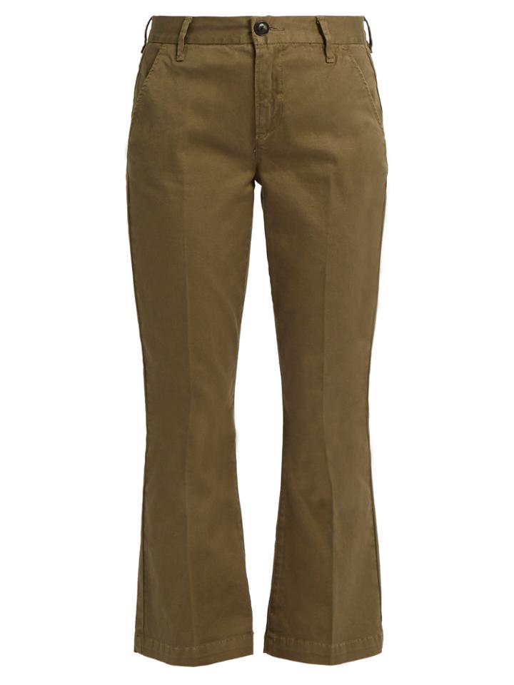 Frame Le Crop Mini Boot Stretch-cotton Trousers