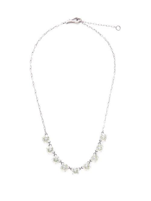 Matchesfashion.com Bottega Veneta - Cubic Zirconia Sterling Silver Necklace - Womens - Green