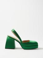 Nodaleto - Bulla Jones 85 Satin Platform Sandals - Womens - Green