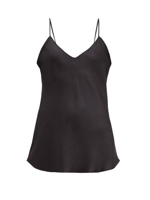 Matchesfashion.com Nili Lotan - Isabella V-neck Silk Camisole - Womens - Black