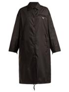 Matchesfashion.com Prada - Point Collar Nylon Coat - Womens - Black