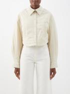 Jacquemus - Arnesi Cropped Cotton-blend Shirt - Womens - Light Beige