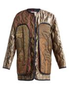 Matchesfashion.com Peter Pilotto - Graphic Embroidered Lightly Padded Coat - Womens - Brown Multi