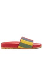 Matchesfashion.com Gucci - Baiadera Striped Linen-canvas Slides - Mens - Multi