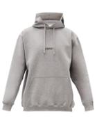 Matchesfashion.com Vetements - Logo-print Cotton-blend Hooded Sweatshirt - Mens - Grey