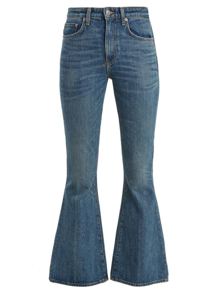 Brock Collection Belle Flared Cropped Jeans