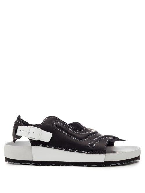 Matchesfashion.com Birkenstock X Csm - Terra Leather Slingback Sandals - Mens - White Black