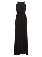 Matchesfashion.com William Vintage - Ossie Clark Beaded Wrap Dress - Womens - Black