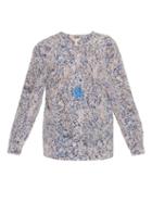 Rebecca Taylor Block-print Silk Blouse