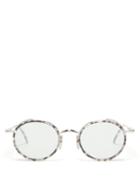Matchesfashion.com Thom Browne - Round Tortoiseshell Frame Sunglasses - Mens - Grey Multi