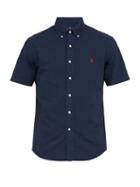 Matchesfashion.com Polo Ralph Lauren - Logo Embroidered Button Down Shirt - Mens - Navy