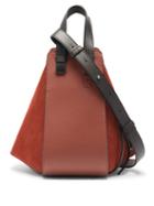 Matchesfashion.com Loewe - Hammock Small Suede And Leather Tote Bag - Womens - Dark Red