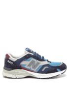 New Balance - Made In Uk 920 Suede And Mesh Trainers - Womens - Blue Multi