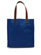 Frescobol Carioca Leather-handle Linen-canvas Tote