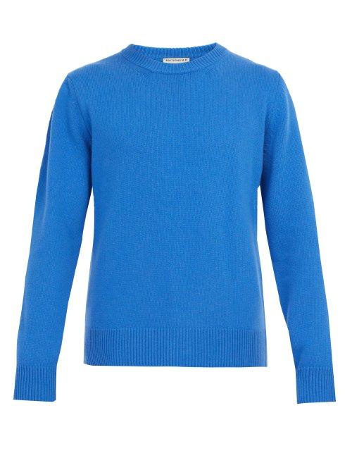 Matchesfashion.com Ditions M.r - Alain Merino Wool Blend Sweater - Mens - Blue