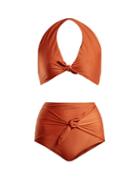 Matchesfashion.com Adriana Degreas - Riviera Halterneck Bikini - Womens - Bronze
