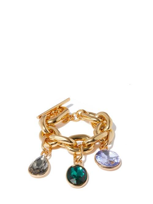 Paco Rabanne - Xl Link Pendant Bracelet - Womens - Gold Multi