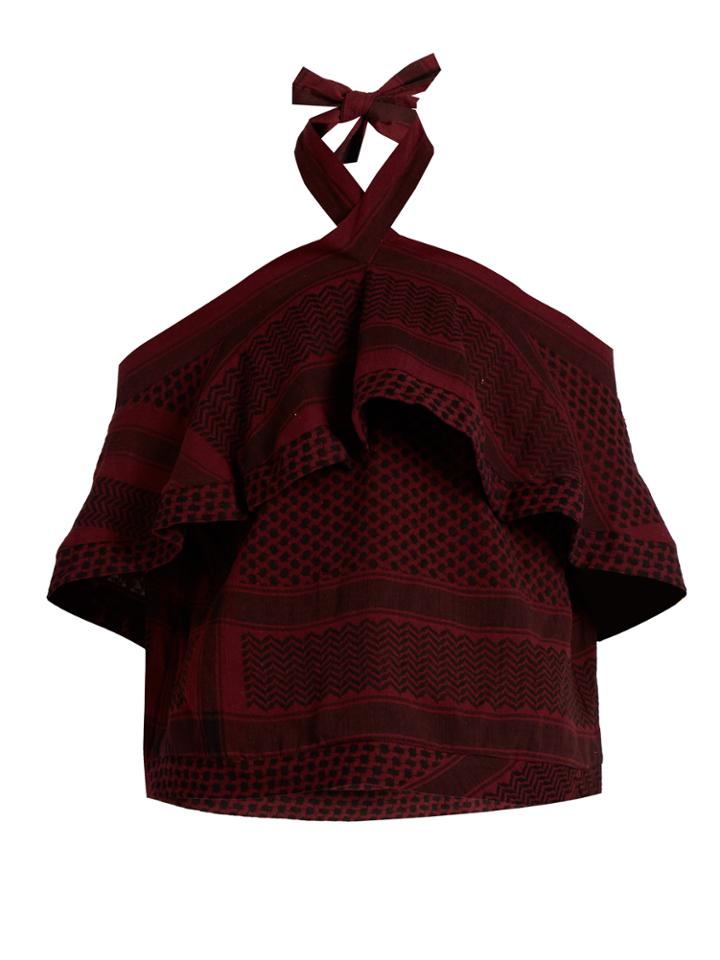Cecilie Copenhagen Topanga Scarf-jacquard Cotton Top