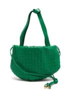 Matchesfashion.com Bottega Veneta - The Bulb Small Intrecciato Leather Cross-body Bag - Womens - Green