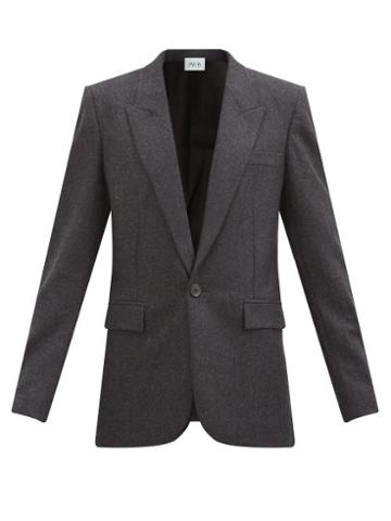 Matchesfashion.com Pallas Paris - Harlow Pressed-wool Single-breasted Jacket - Womens - Dark Grey
