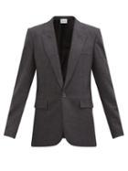 Matchesfashion.com Pallas Paris - Harlow Pressed-wool Single-breasted Jacket - Womens - Dark Grey