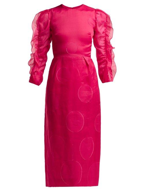 Matchesfashion.com Carolina Herrera - Dgrad Fil Coup Midi Dress - Womens - Fuchsia