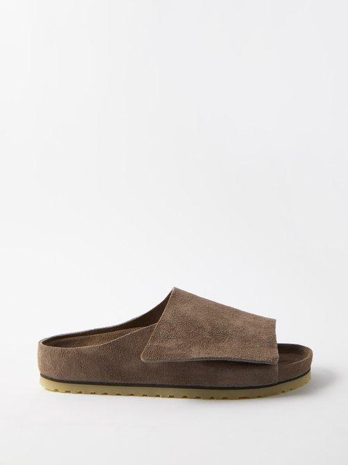 Fear Of God X Birkenstock - Los Feliz Suede Slides - Mens - Brown