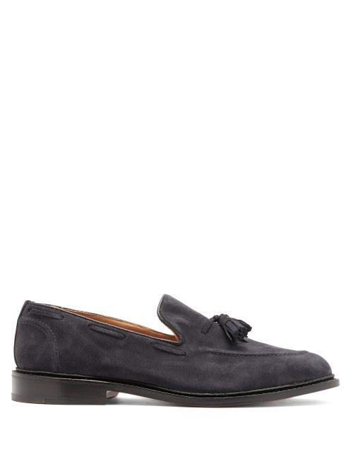 Matchesfashion.com Tricker's - Elton Tasseled Loafers - Mens - Navy