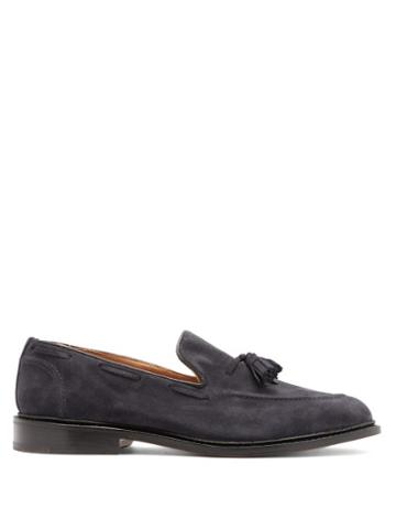Matchesfashion.com Tricker's - Elton Tasseled Loafers - Mens - Navy