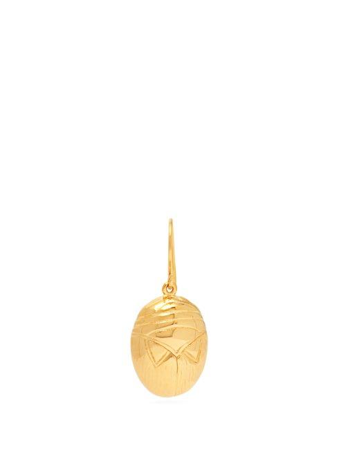 Matchesfashion.com Aurlie Bidermann - Scarab Gold Plated Single Earring - Womens - Gold