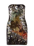 Matchesfashion.com Balmain - Sequin Embellished Strapless Mini Dress - Womens - Black Multi