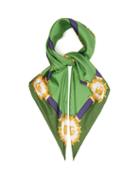 Matchesfashion.com Gucci - Harness Print Silk Twill Scarf - Womens - Green