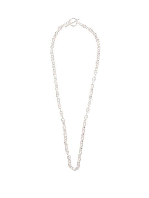 Matchesfashion.com All Blues - Pill Sterling-silver Chain-link Necklace - Mens - Silver