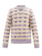 Matchesfashion.com Acne Studios - Checked-jacquard Wool-blend Sweater - Mens - Multi
