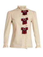 Gucci Bow-detail Stretch-cotton Blouse