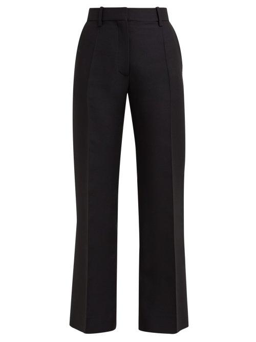 Matchesfashion.com Valentino - Tailored Virgin Wool Blend Trousers - Womens - Black