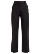 Matchesfashion.com Valentino - Tailored Virgin Wool Blend Trousers - Womens - Black