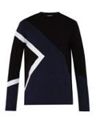 Matchesfashion.com Neil Barrett - New Modernist Long Sleeved Jersey Top - Mens - Navy Multi