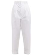 Matchesfashion.com Isabel Marant - Grayson Cropped Cotton Trousers - Womens - White