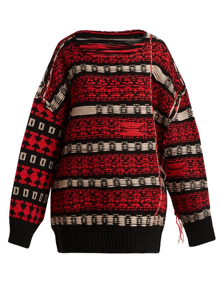 Calvin Klein 205w39nyc Inside-out Wool-blend Sweater