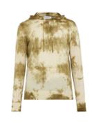 Matchesfashion.com President's - Tie Dyed Hooded Wool Blend Top - Mens - Khaki
