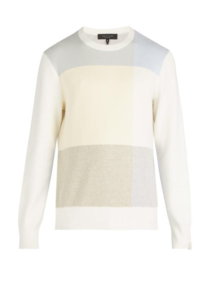 Rag & Bone Mitch Jacquard-knit Cotton Blend Sweater