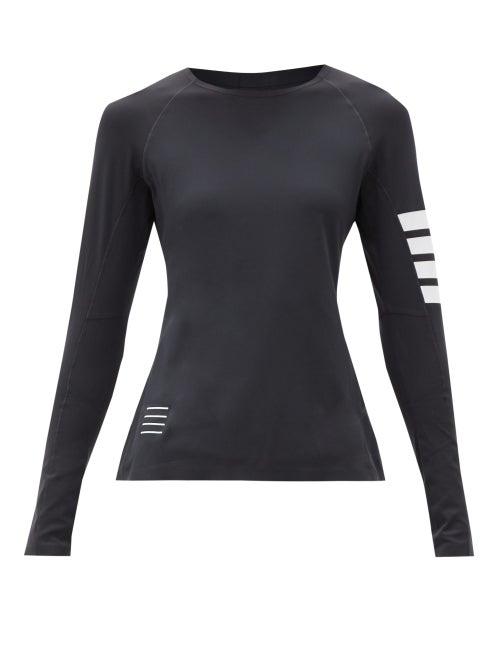 Matchesfashion.com Thom Browne - 4-bar Long-sleeved Compression Top - Womens - Dark Blue