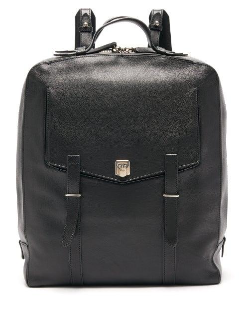 Matchesfashion.com Mtier London - Rider Leather Backpack - Mens - Black