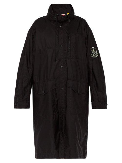 Matchesfashion.com 2 Moncler 1952 - Greg Logo Embroidered Oversized Parka - Mens - Black